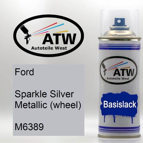Ford, Sparkle Silver Metallic (wheel), M6389: 400ml Sprühdose, von ATW Autoteile West.